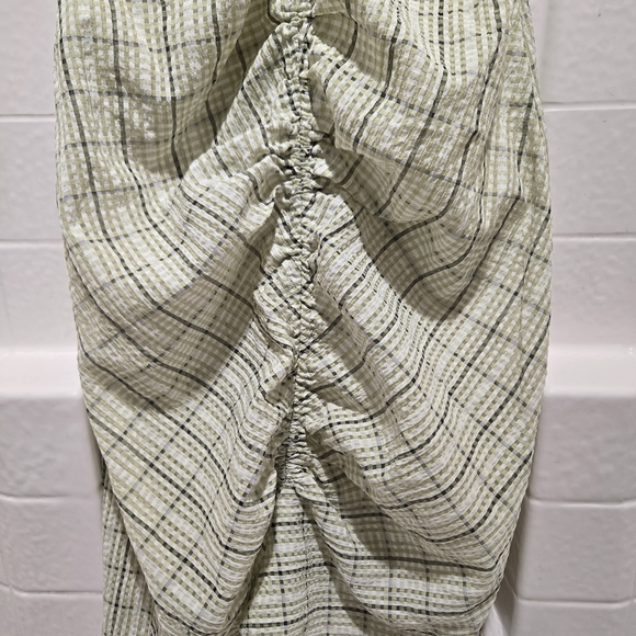 Cider Checked Patterned Ruched Midi Dress - Picture 3 of 10